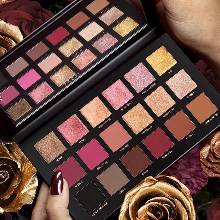 HUDA BEAUTY ROSE GOLD PALLETE - AAMU COSMETICS