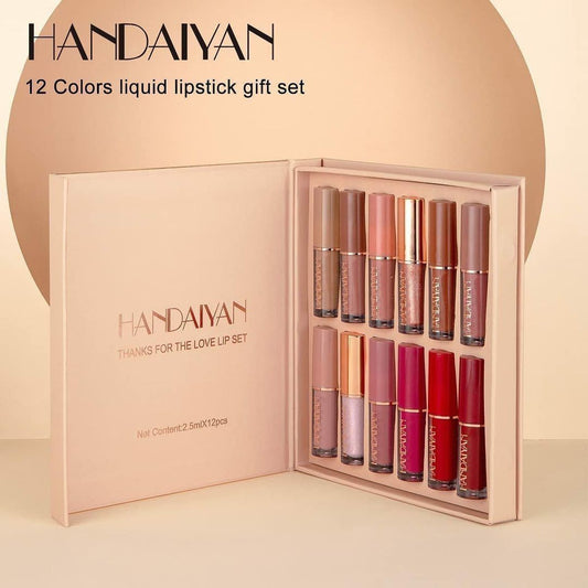 Handaiyan Lip Gloss Set of 12 - AAMU COSMETICS