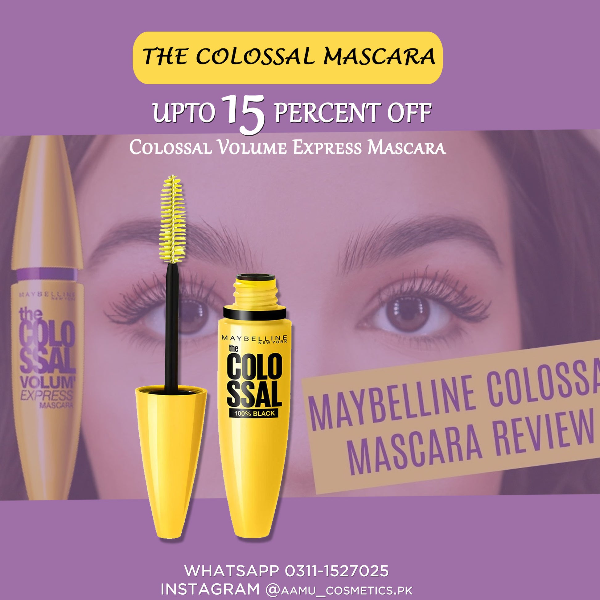 Maybelline - Colossal Volume Express Mascara - 100% Black - AAMU COSMETICS