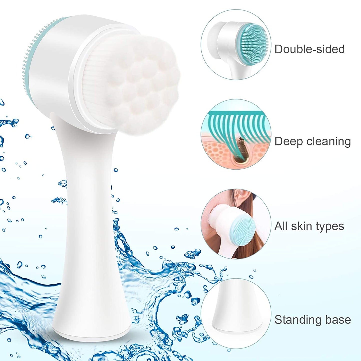 Double Sided Facial Cleansing Brush