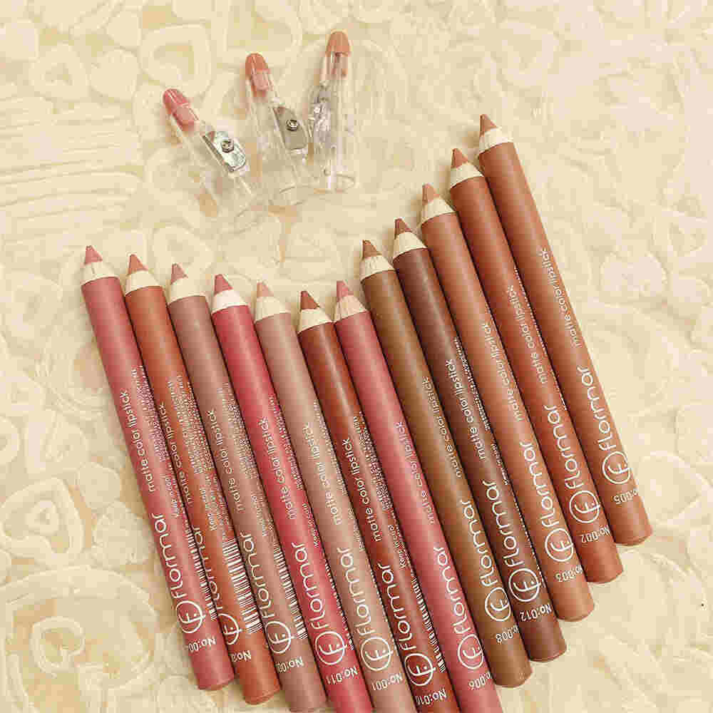 Flormar Lip Pencils Waterproof Lipliner Set 12 Pieces